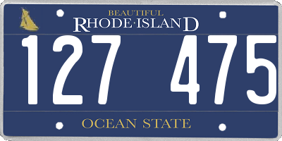 RI license plate 127475