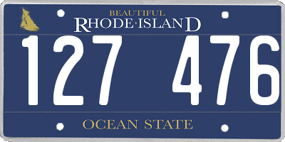 RI license plate 127476