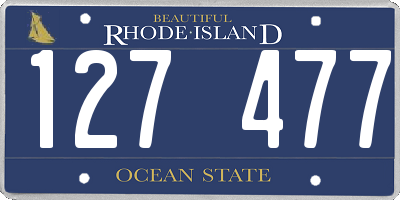 RI license plate 127477