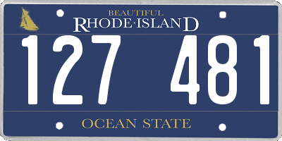 RI license plate 127481