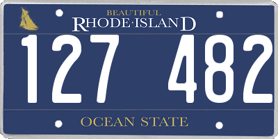 RI license plate 127482