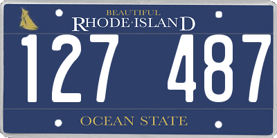 RI license plate 127487