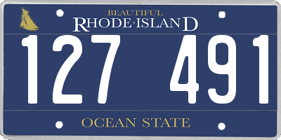 RI license plate 127491