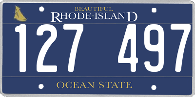 RI license plate 127497