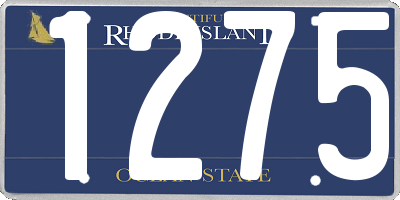 RI license plate 1275