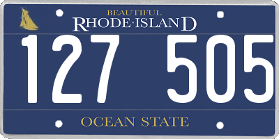 RI license plate 127505