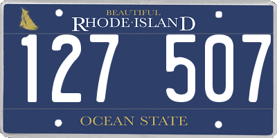 RI license plate 127507