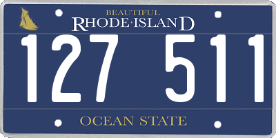 RI license plate 127511
