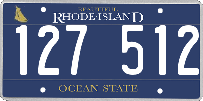 RI license plate 127512