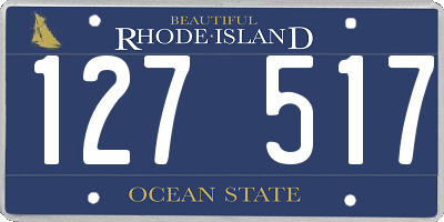 RI license plate 127517