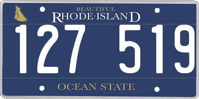 RI license plate 127519
