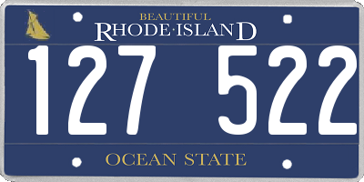 RI license plate 127522