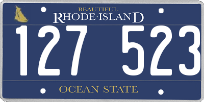 RI license plate 127523