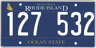 RI license plate 127532