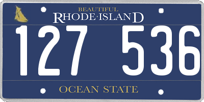 RI license plate 127536