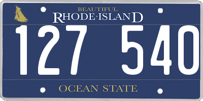 RI license plate 127540