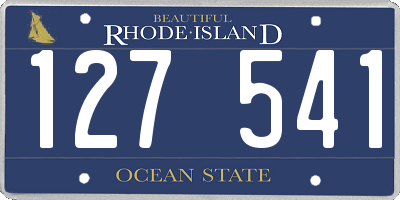RI license plate 127541