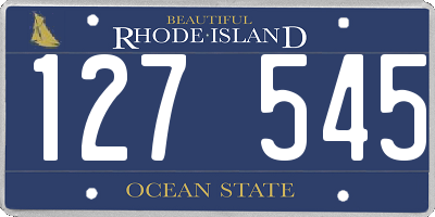RI license plate 127545