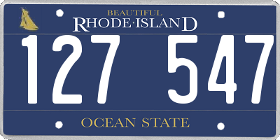 RI license plate 127547