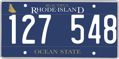 RI license plate 127548