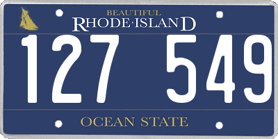 RI license plate 127549