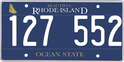 RI license plate 127552