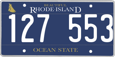 RI license plate 127553