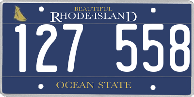 RI license plate 127558