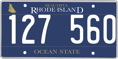 RI license plate 127560