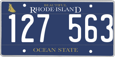 RI license plate 127563