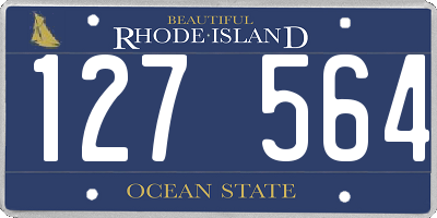 RI license plate 127564