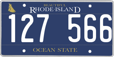 RI license plate 127566