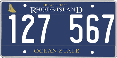 RI license plate 127567