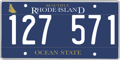 RI license plate 127571