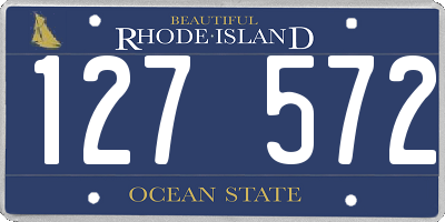 RI license plate 127572