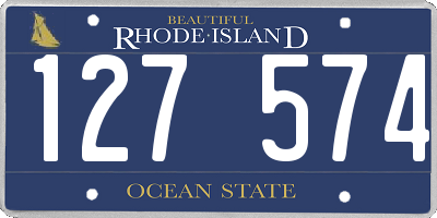 RI license plate 127574