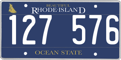 RI license plate 127576