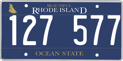 RI license plate 127577