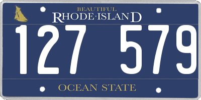 RI license plate 127579