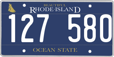 RI license plate 127580