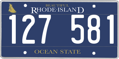 RI license plate 127581