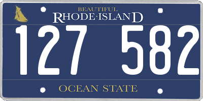 RI license plate 127582