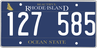 RI license plate 127585