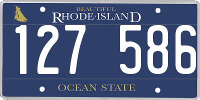 RI license plate 127586