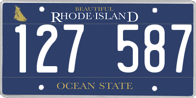 RI license plate 127587
