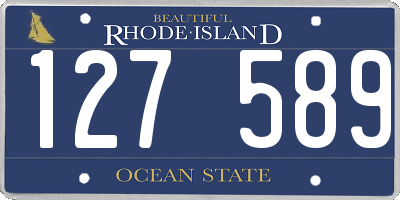 RI license plate 127589