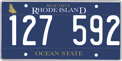 RI license plate 127592