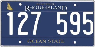 RI license plate 127595