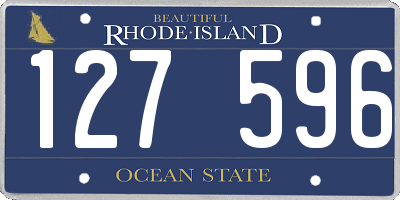 RI license plate 127596
