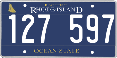 RI license plate 127597